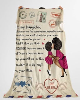 Love Mail Letter To Daughter Big Hug From Mom Blanket
