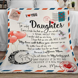 To My Daughter - Love Letter Mom 3D All Over Printed Blanket