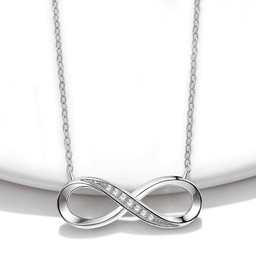 Mother Daughter Infinity Necklace for Women Simple Love Pendant Chain Necklaces Wedding Jewelry Party Christmas Gift