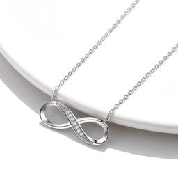 Mother Daughter Infinity Necklace for Women Simple Love Pendant Chain Necklaces Wedding Jewelry Party Christmas Gift