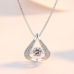 Christmas Drop Crystal Necklace Women to Mom Small AAA Zircon Pendant Necklace Family Jewelry Birthday Gift