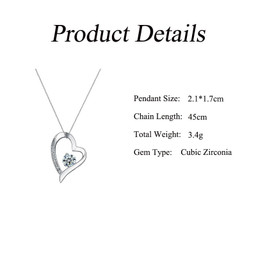 To My Beautiful Girlfriend Necklace Women Hollow Heart Crystal Pendant Necklace Family Jewelry Birthday Gift
