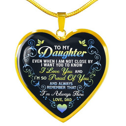 To My Daughter Exquisite Heart Pendant Necklace To Daughter From Mom Sunflower Necklace Heart Necklace Birthday Christmas Gift