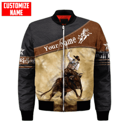 Tmarc Tee Customize Name Bull Riding 3D All Over Printed Unisex Shirts Cowboy