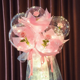 Luxury Luminous Rose Balloon For Valentine's Day Wedding Anniversary Birthday Party Gift