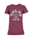Vintage 90S Golds Gym Maroon Workout Ladies Missy T Shirt 211016