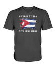 Patria Y Vida Cuba Libre Flag Vintage Ladies Fan Favorite V Neck Tee 071321