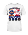 Vintage 2000 New York Mets And Yankees Subway Series Champions Mlb Baseball White Graphic T Shirt 072321
