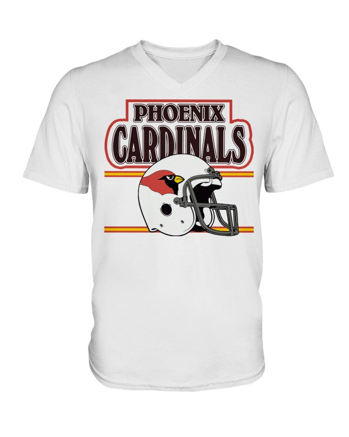 80S Vintage Phoenix Cardinals Arizona Nfl Football V Neck Tee 211029
