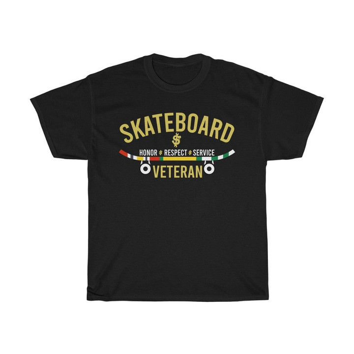 Skateboard Veteran Unisex Heavy Cotton Tee 211015