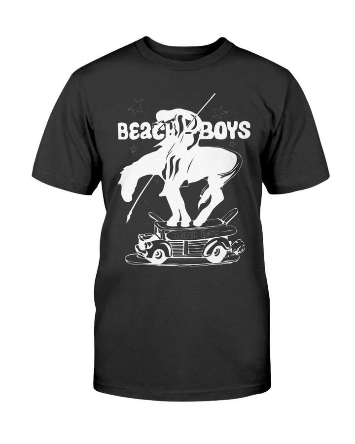 70S Vintage Beach Boys 1971 Surfs Up Devil Spear Horse Surfboard Rock Music Concert Promo T Shirt 211013