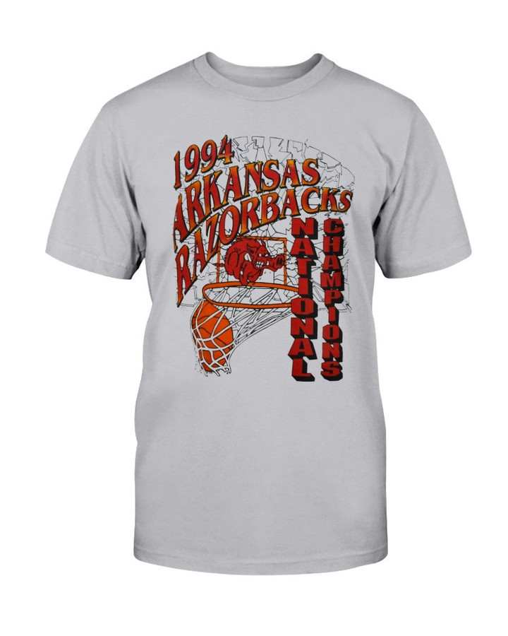 Vintage 90S 1994 University Of Arkansas Razorbacks Ncaa College Basketball National Champions T Shirt 090821
