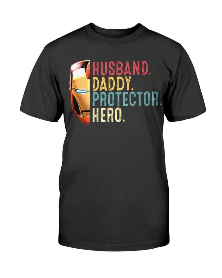 Ironman Dad Shirt Superhero Dad Shirt Husband Father Hero Dad Shirt Protector Avengers Dad T Shirt 090821