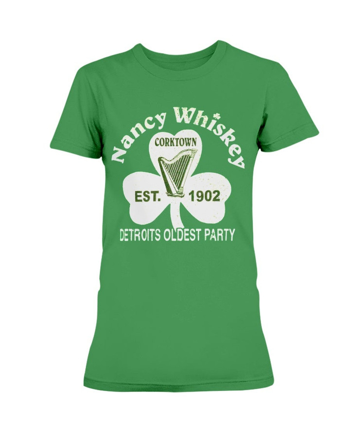 Dive Bar Club Nancy Whiskey Corktown Casual Ladies T Shirt 090821