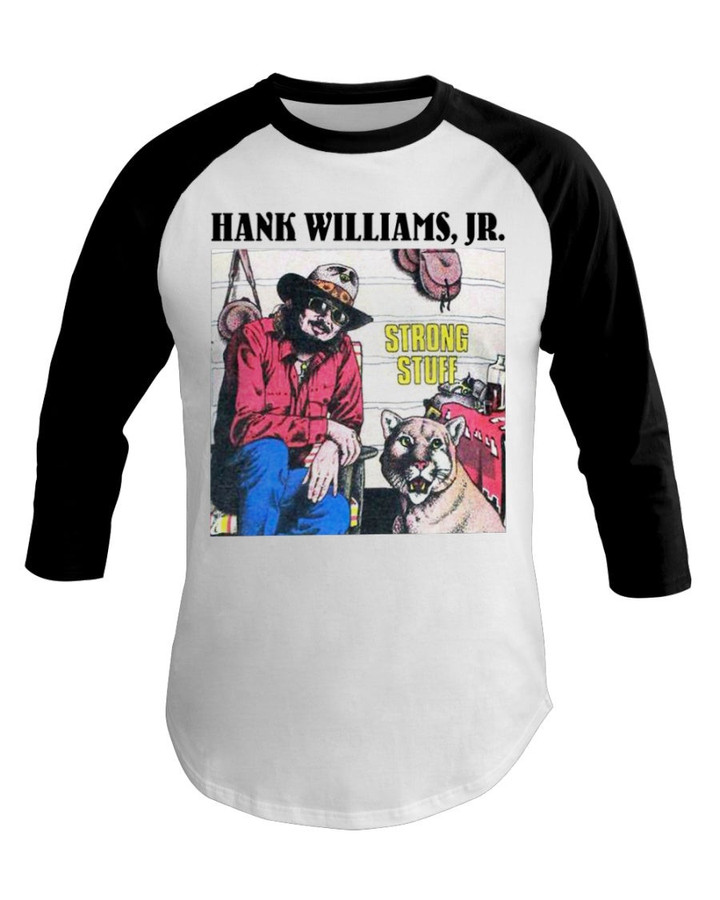 Vintage Hank Williams Jr Concert 34 Sleeve Raglan Shirt 090421
