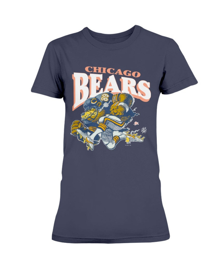 Vintage Chicago Bears 80S Nfl Football Ladies T Shirt 082421