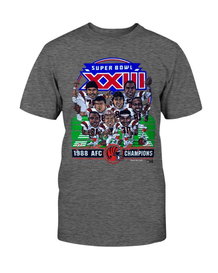 Vintage Nos Team Cincinnati Bengals Champion Super Bowl Rare T Shirt 210911