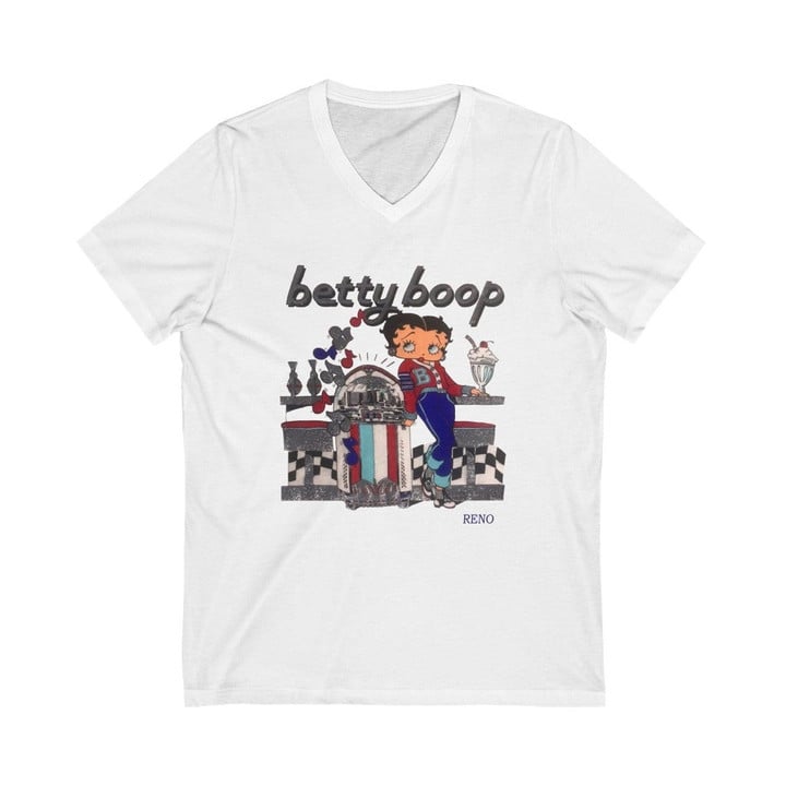 Vintage 1995 Betty Boop Diner V Neck Tee 090321