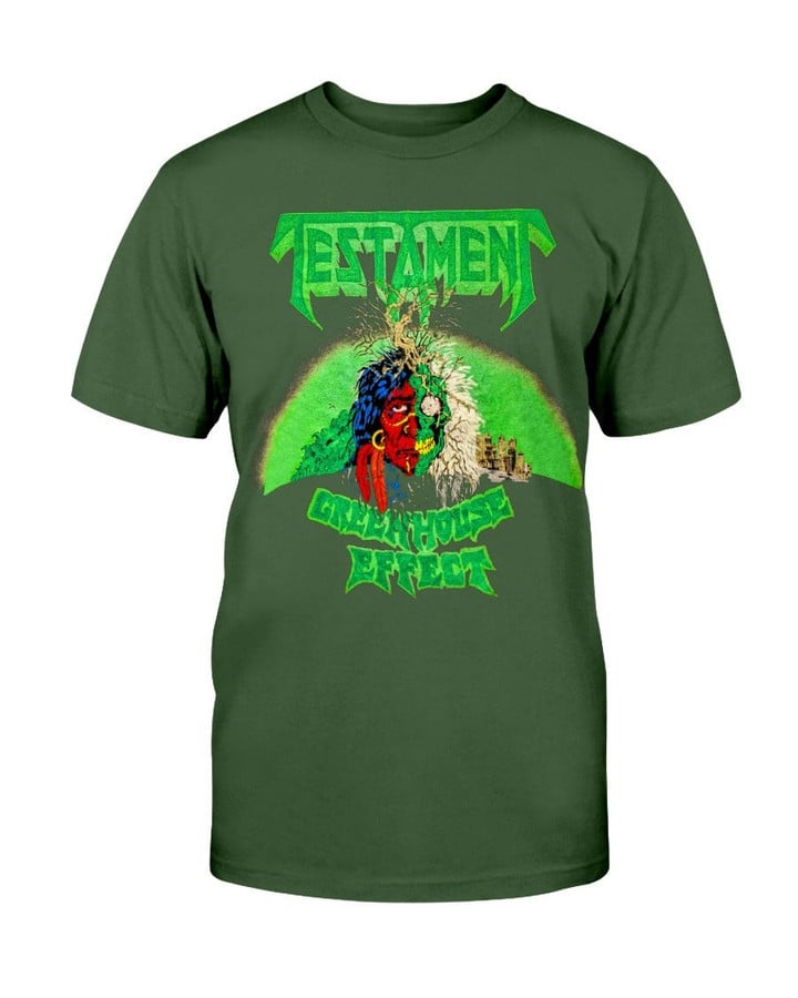Testament Greenhouse Effect Environtmental Holocaust Tour 1989 Thrash Metal T Shirt 082721