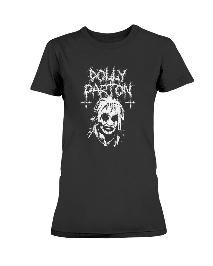 Metal Dolly Parton Ladies T Shirt 082121