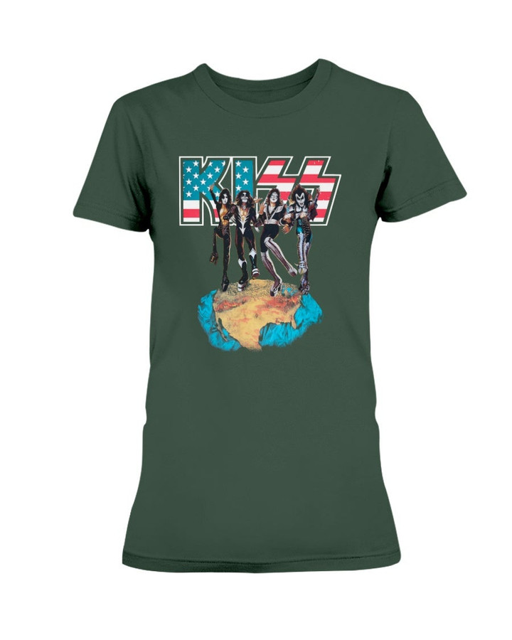 Kiss Rare Tour Band Tee 1996S Toronto Rock Tour Ladies T Shirt 071321