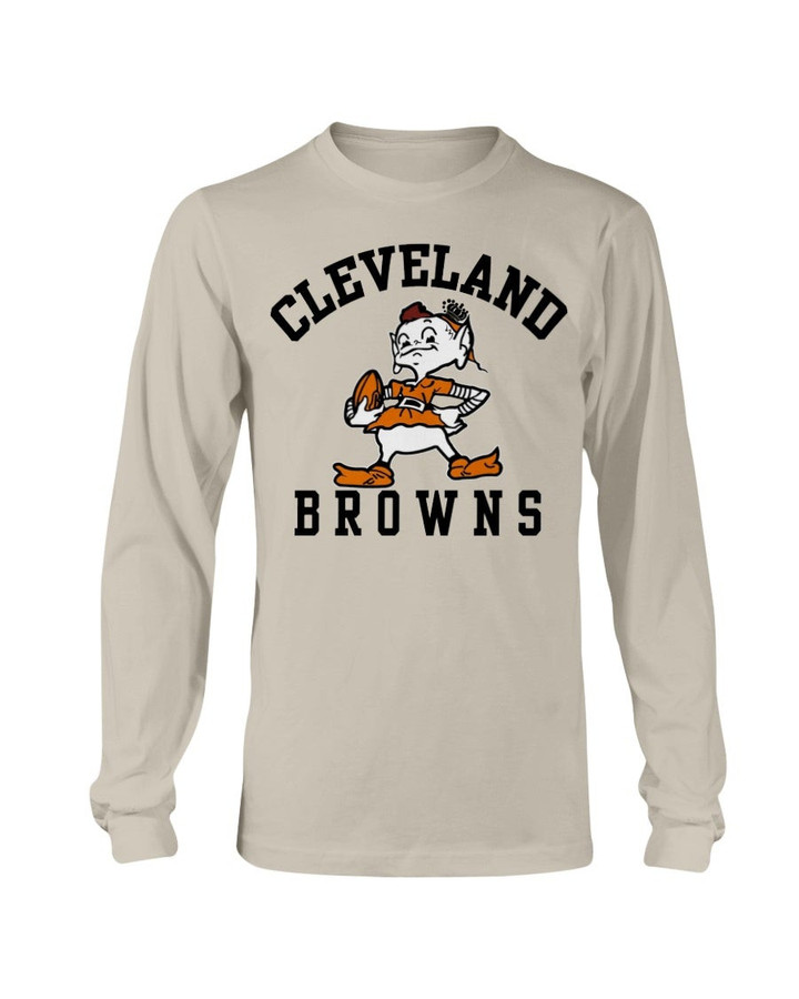 Rare Vintage 70S Cleveland Browns Elf Big Logo Spellout Graphic Long Sleeve T Shirt 090921