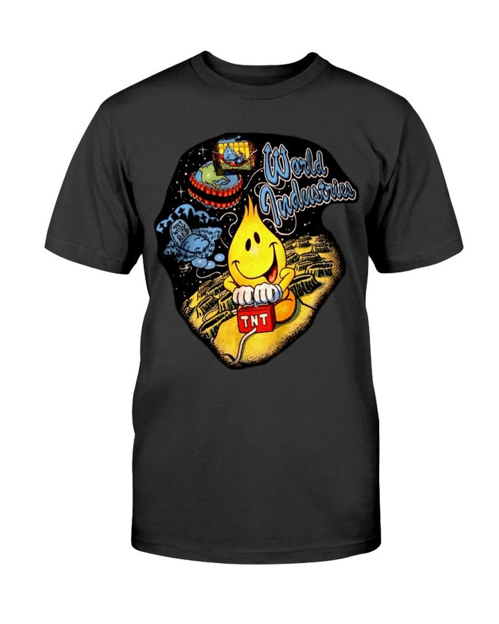 Vitage World Industries Skateboard Flame Boy Wet Willy T Shirt 091021