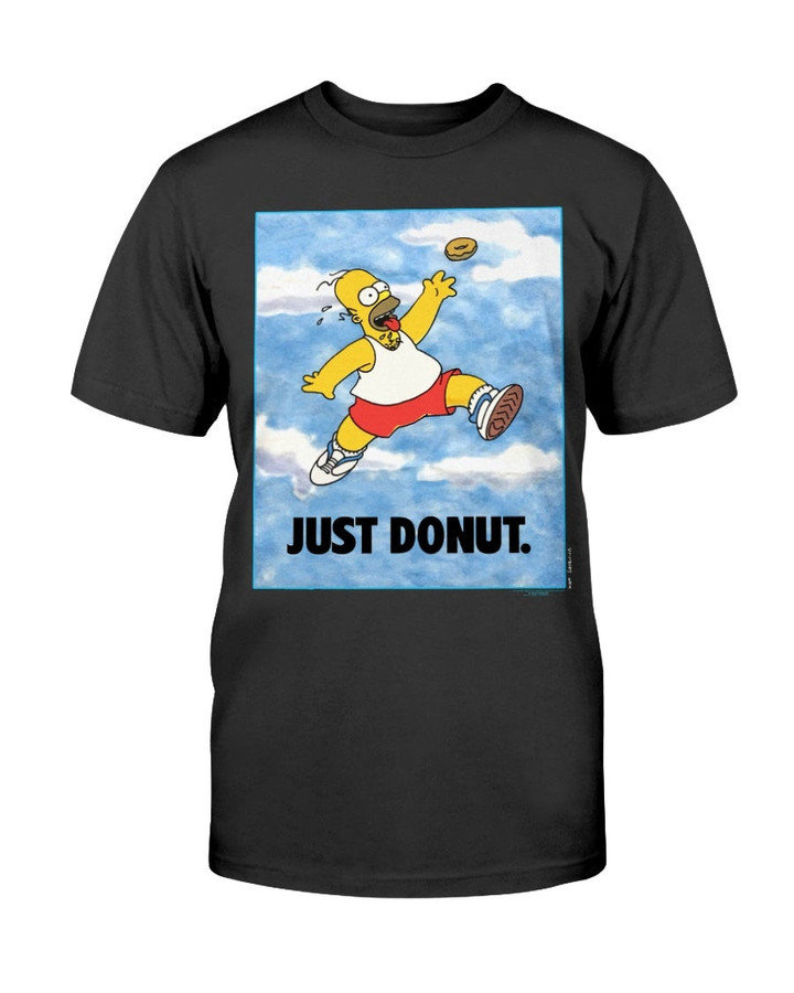 Vintage 90S Simpsons Home Just Donut Rare Nike Parody Homer Simpson T Shirt 210911
