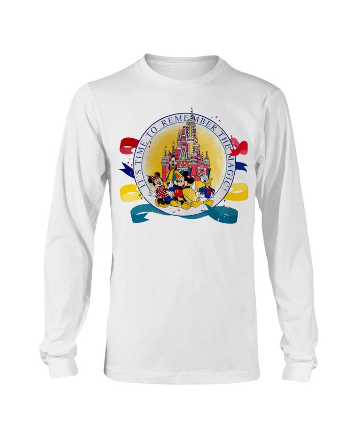 90S Walt Disney World 25 Years Anniversary Long Sleeve T Shirt 082121