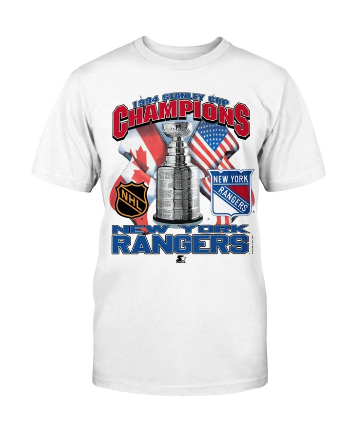 Vintage 1994 New York Rangers Stanley Cup Hockey T Shirt 082621