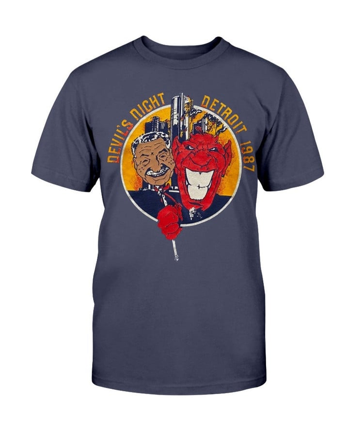 80S DevilS Night Detroit 1987 Shirt Vintage 1987 DevilS Night Detroit Firefighter Souvenir T Shirt 090421