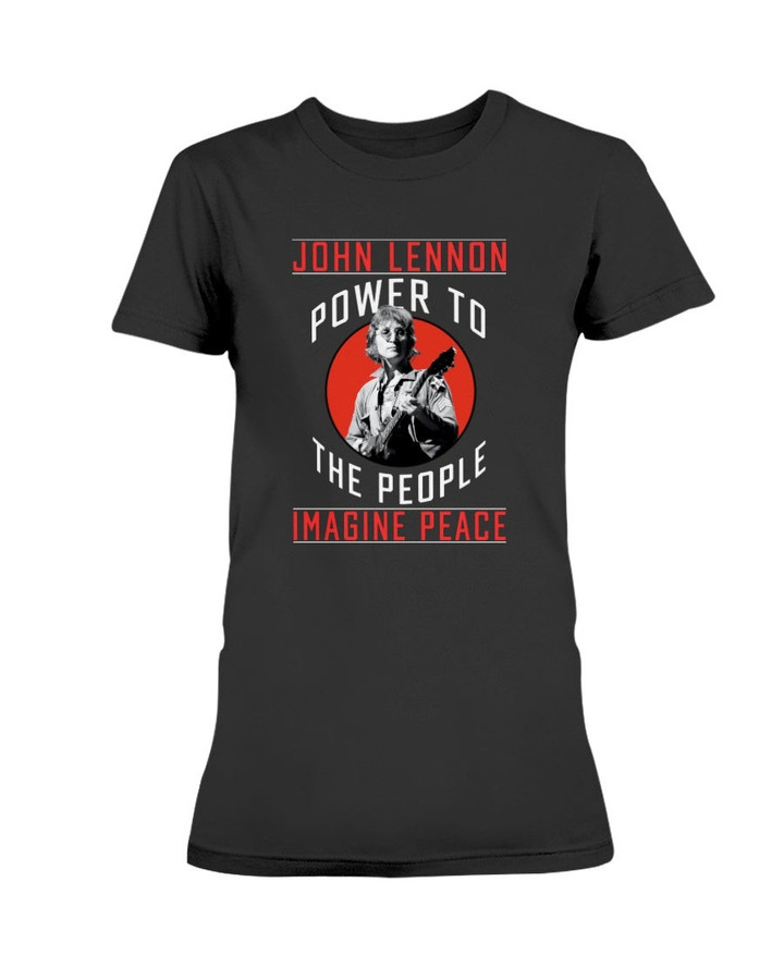 John Lennon Power To The People Ladies T Shirt 072421