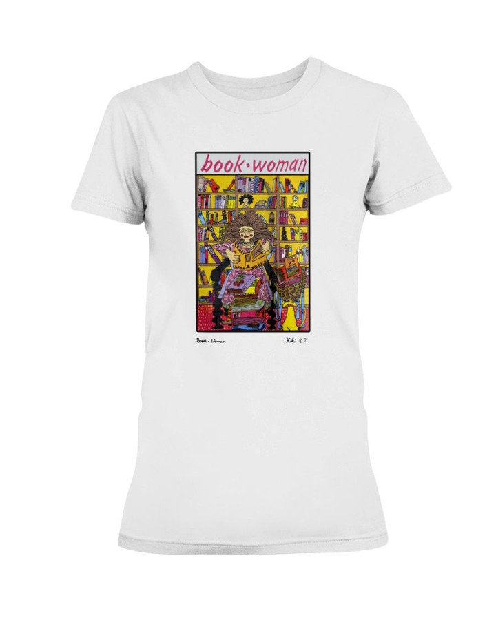 Vintage Book Woman Shirt 1989 Kiki Suarez Feminist Arshirt Ladies T Shirt 070221