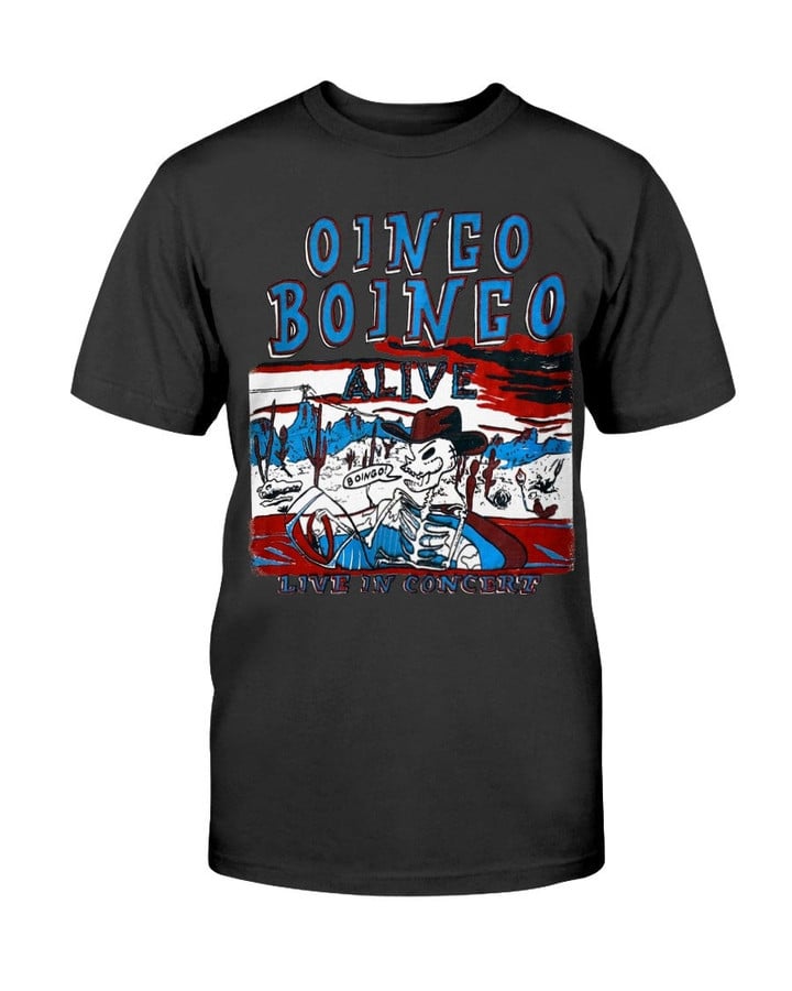 Vintage 80Oingo Boingo Alive Parking Lot Concert T Shirt 071321