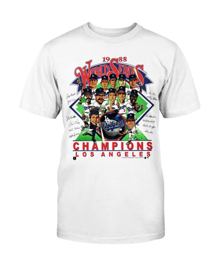 New Orignal 1988 Dodgers World Series Vtg Dodgers T Shirt 072321