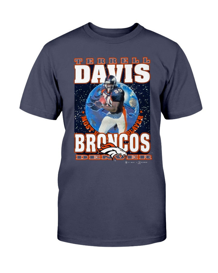 1999 Terrell Davis Broncos Tee T Shirt 070121