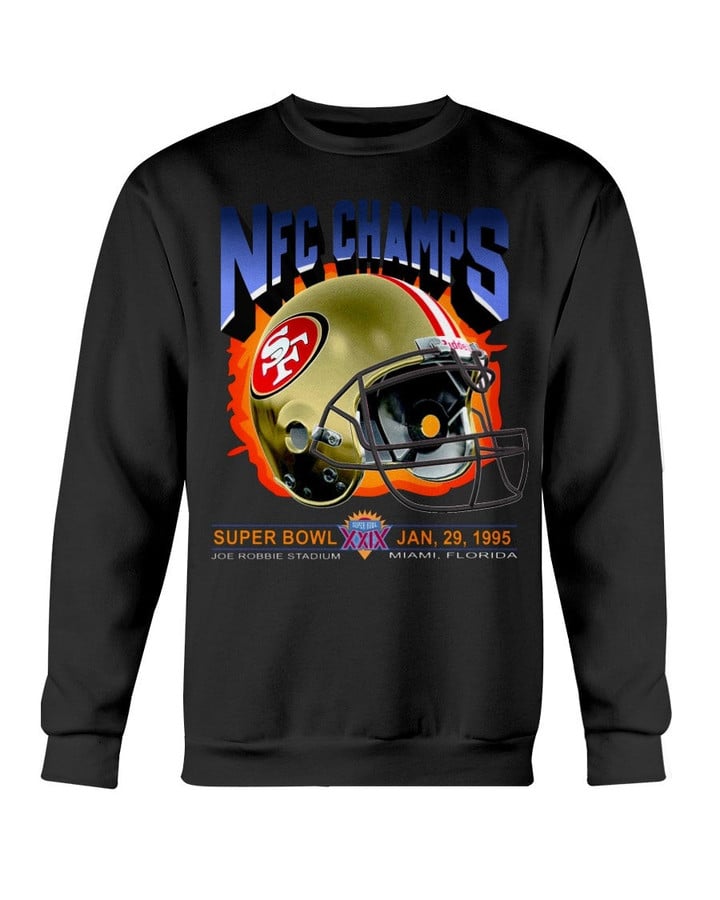 Vintage Sf San Francisco 49Ers Sweatshirt 1995 Super Bowl Nfl Football Sweatshirt 072021