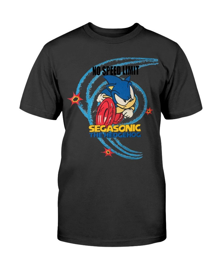 1991 Sonic The Hedgehog Sega No Speed Limit Distressed Vintage T Shirt 070321