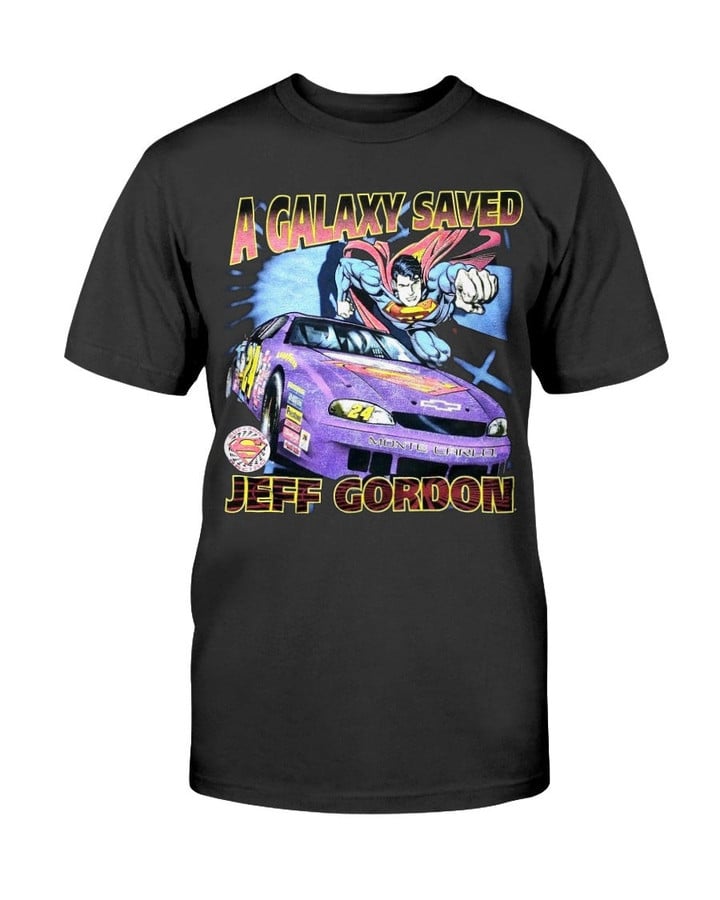 Jeff Gordon A Galaxy Saved 1999 Superman Racing T Shirt 062821