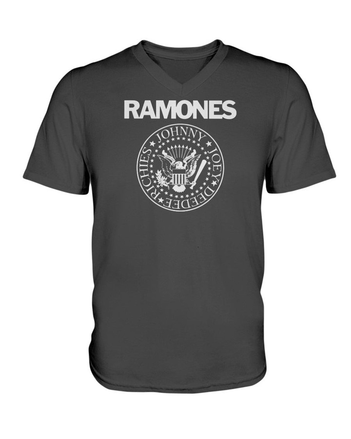 Ramones Hey Ho Lets Go Punk Concert Tour Vintage 90S Ladies Fan Favorite V Neck Tee 072021