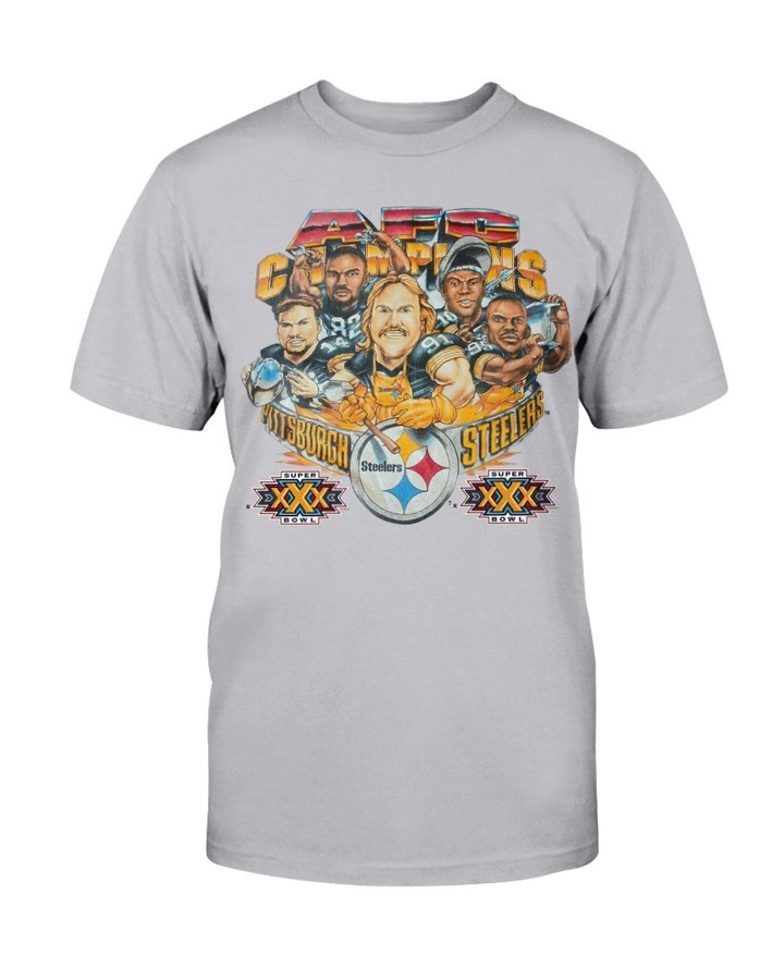 Vintage Pittsburgh Steelers Afc Champions Caricature 90S T Shirt 072121