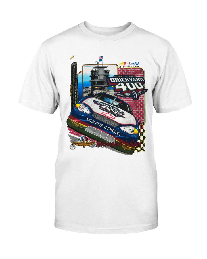 Vintage Brickyard 400 Racing Shirt Nascar 90S Indianapolis Motor Speedway 2001 V12 T Shirt 070821