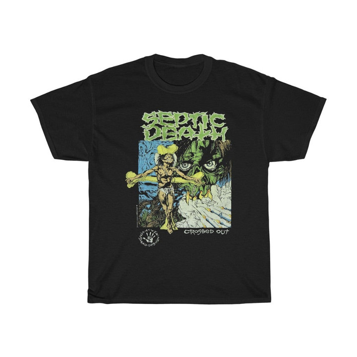 Septic Death Crossed Out Pushead Vintage Unisex Heavy Cotton Tee 072121