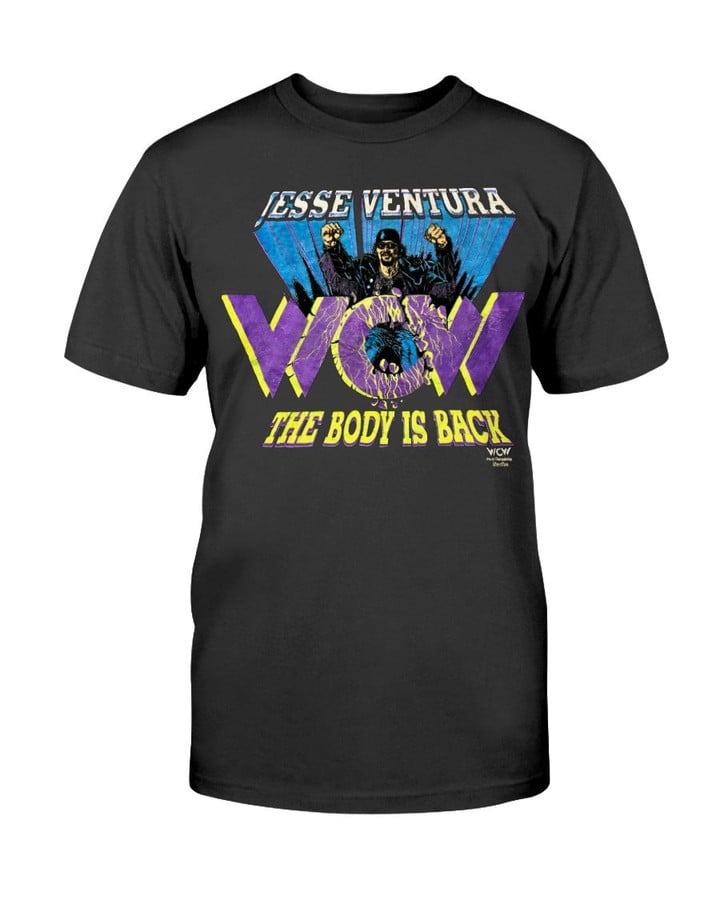 Vintage 90S Jesse Ventura Wcw The Body Is Back Wrestling T Shirt 071521