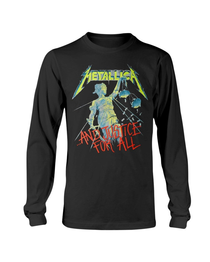 1988 Metallica Vintage Rare 88 Europe Tour Rock Concert 1980S Heavy Metal Band Long Sleeve T Shirt 072021
