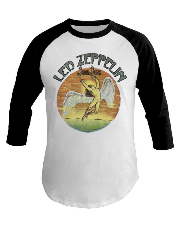 1984 Led Zeppelin Le Chant Du Cygne De Baseball 34 Sleeve Raglan Shirt 071621