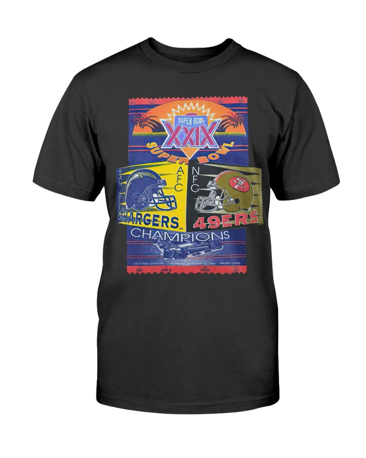 Nfl Super Bowl Xxix Chargers Vs 49Ers 1995 T Shirt 062821