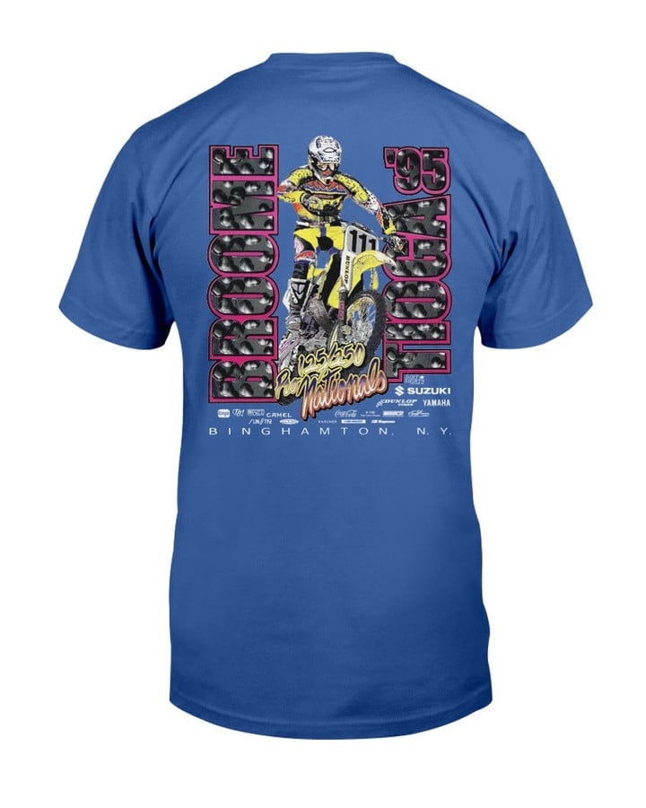 90S Broome Tioga 1995 Motocross T Shirt 071921