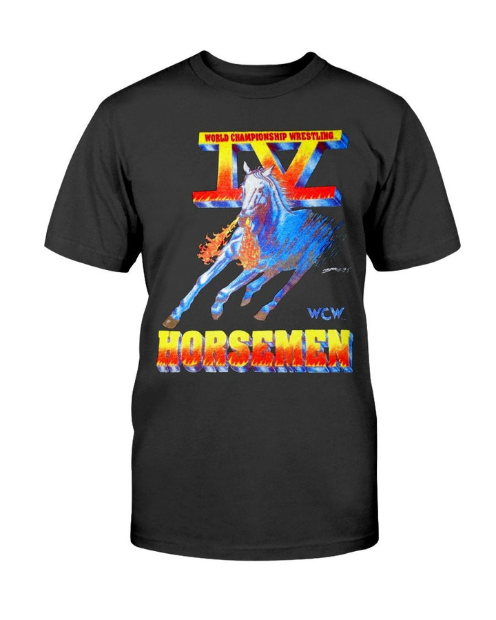 Vintage 1995 Wcw World Championship Wrestling Four Horsemen T Shirt 071521