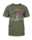 Vtg 80S Airborne Military Skull Tee Mess With The Best Die Like The Rest T Shirt 210924